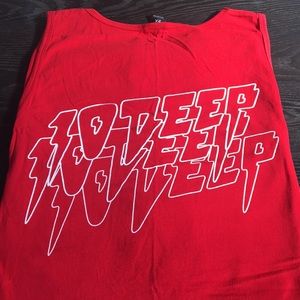 10 Deep Red Tank Top 2XL